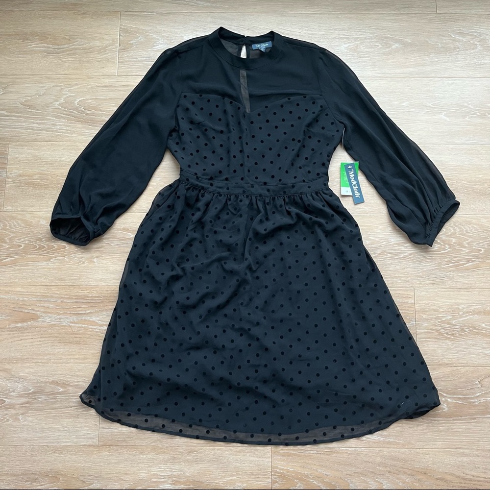 NWT ModCloth black dotted dress
